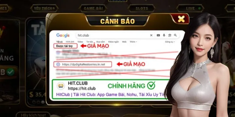 Website Hitclub giả tràn lan